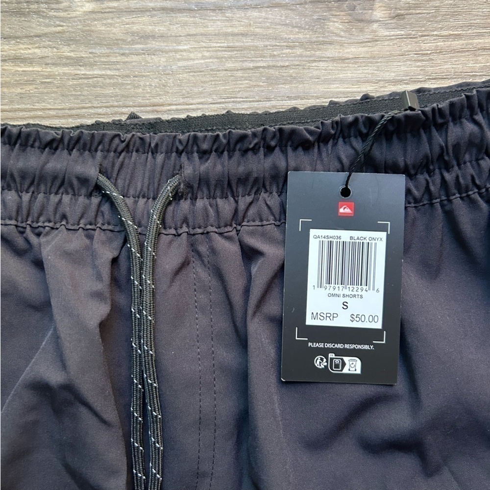 Quicksilver | Dryflight Black Workout Running Shorts (Small) - Picture 4 of 10